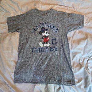 Fanatics MLB Vintage T-Shirt Medium Cleveland Indians Mickey Mouse Baseball